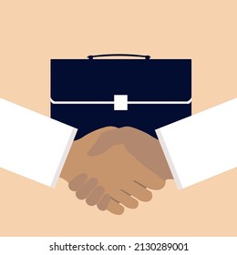 handshake Arabic businessman agreement, happy partnership