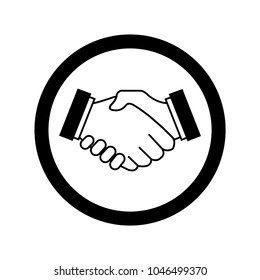 Handshake award icon, logo