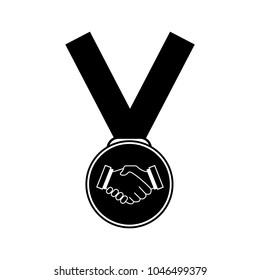 Handshake award icon, logo