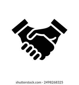 handshake bell solid icon vector design good for web or mobile app
