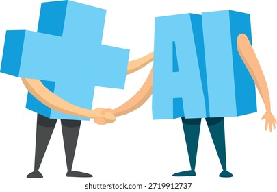 Apretón de manos entre inteligencia artificial y salud cruzada