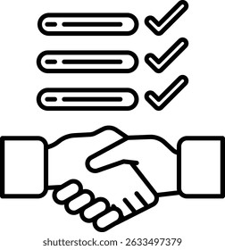 Um aperto de mão entre duas pessoas com uma marca na mão direita. Conceito de acordo e confiança entre os dois indivíduos