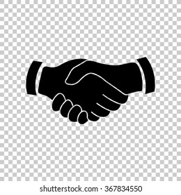 handshake -  black vector icon