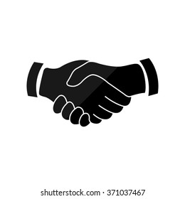 handshake  - black vector icon