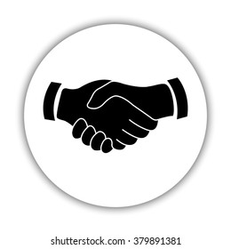 handshake  - black vector icon