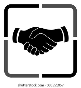 handshake  - black vector icon