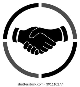 handshake  - black vector icon