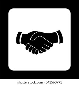 handshake  - black vector icon