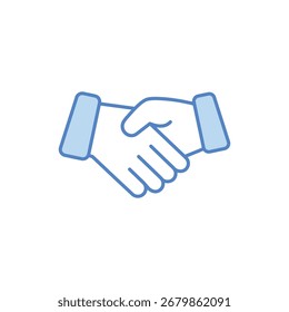 Handshake Blue Color Vector Icon