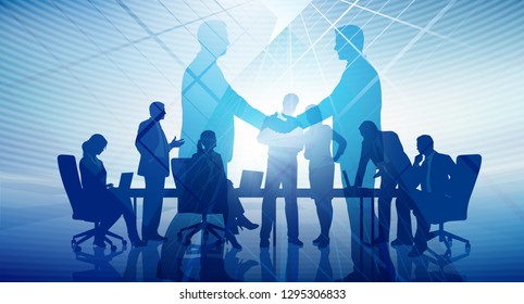 Handshake. Business concept vector illustration