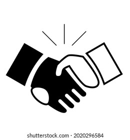 Handshake business or Contract Agreement vector icon for app and website