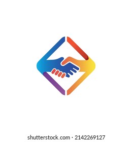 Handshake business deal logo design
