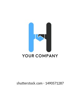 Handshake business logo - two hands make a deal on white background. Cooperation, partnership and agreement vector icon