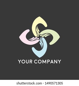 Handshake business logo - two hands make a deal on white background. Cooperation, partnership and agreement vector icon