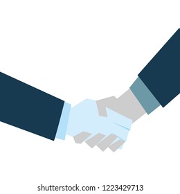 handshake business on white background