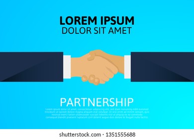 Handshake of business partners background, vector, illustration, eps file