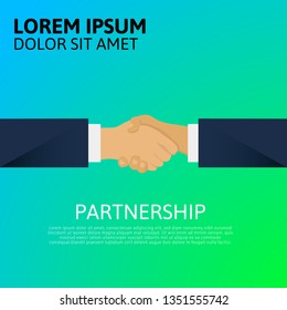 Handshake of business partners background, vector, illustration, eps file