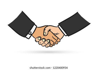 Handshake of business partners. eps10