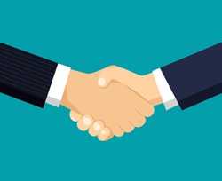 Handshake Of Business Partners.Vector Flat Style Illustration