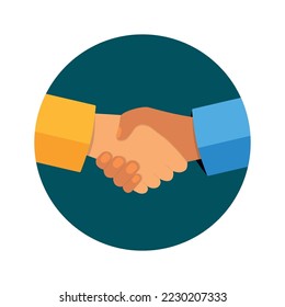 Handshake of business partners.Vector flat style illustration Eps 10