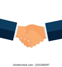 Handshake of business partners.Vector de ilustración de estilo plano Eps 10