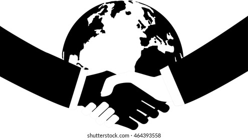 Handshake business symbol illustration
