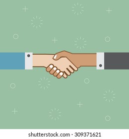 Handshake Business vector cartoon
