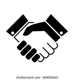 Handshake Business Vector Icon On White Background