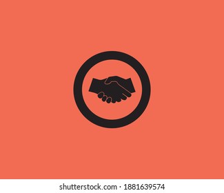 Handshake (vector de negocio de apretón de manos con fondo vibrante).