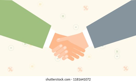 handshake businessman agreement. Vector illustration flat style. shaking hands. symbol of a successful transaction