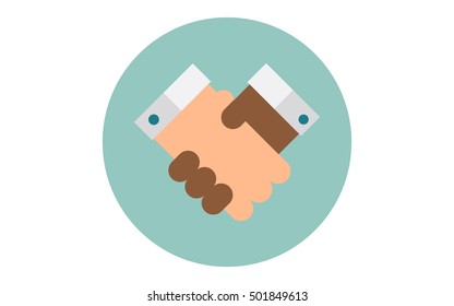 handshake businessman agreement. Vector illustration flat style symbol of a successful transaction