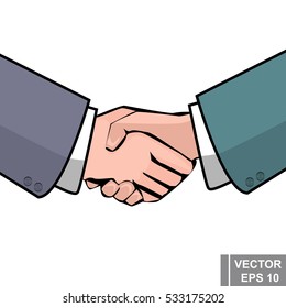 Handshake. Businessmen. Business relationship. Conclusion of the contract. For your design.