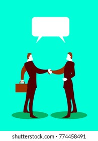 Handshake of businessmen. Concept illustration. Vector illustration