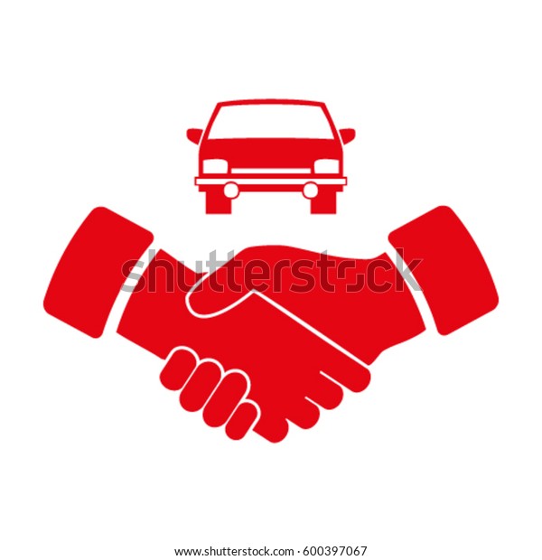 handshake and car vector\
icon