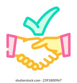 Markierungszeichen-Vektorsymbol von Hand-Shake. Markierungszeichen für Handschütteln. einzelne Symbolillustration