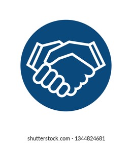 Handshake Circle Icon Stock Vector (Royalty Free) 1344824681 | Shutterstock