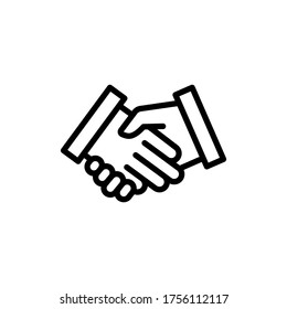 Handshake concept line icon. Simple element illustration. Handshake concept outline symbol design from Business strategy set. Can be used for web and mobile