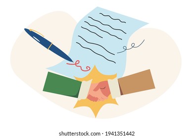 Handshake conclusion of a contract successful partnership and cooperation