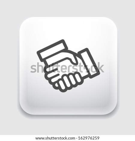 Handshake contour icon.