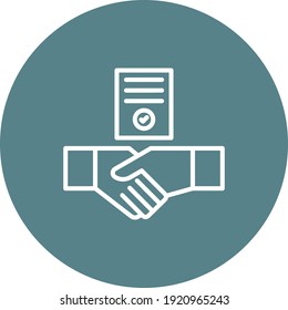 protocolo de enlace, contrato, documento, imagen vectorial de icono de trato. También se puede usar para la banca y las finanzas. Idóneo para aplicaciones web, aplicaciones móviles y medios impresos.