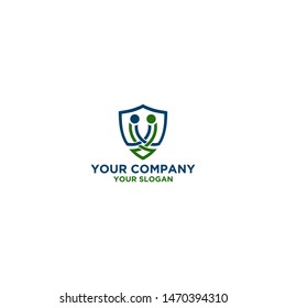 Handshake Cooperation Secure Logo Design Vector