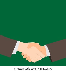 Handshake corruption concept. Vector illustration. copy space