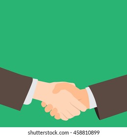 Handshake corruption concept. Vector illustration. copy space