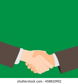 Handshake corruption concept. Vector illustration. copy space