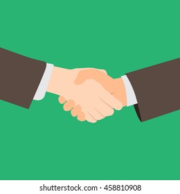 Handshake corruption concept. Vector illustration. copy space