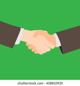 Handshake corruption concept. Vector illustration. copy space