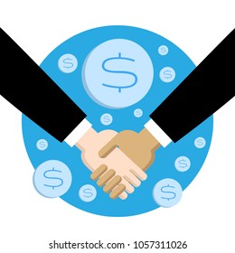 Handshake deal business. Business startup concept.