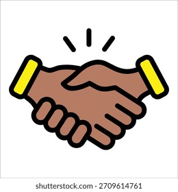 Handshake Deal Icon Element For Design