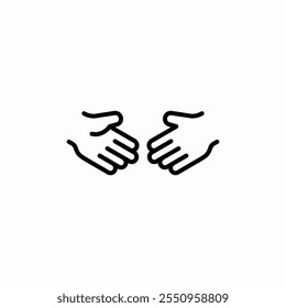 handshake deal icon sign vector