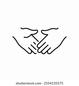 handshake deal icon sign vector